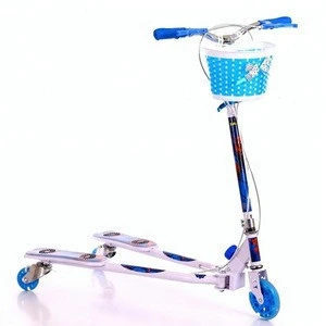 Popular High Quality Easily installed Safe Handle Grip adjust height 80kg Max Load Three wheel kick foot Kids Scooter