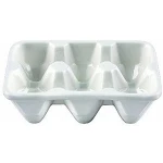 Porcelain Custom Egg Tray with 6 Holes