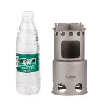 Portable Pure Titanium Camping Alcohol Stove Outdoor Lightweight BBQ Picnic Wood Stove Firewood Furnace Solidified Stove