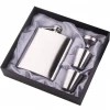 Portable Stainless Steel Hip Flask 7oz Flagon Set Pocket Flask Whiskey Bottle Alcohol Holiday Gifts