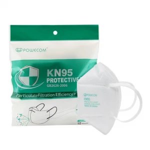 Powecom Foldable Kn95 Face Mask Disposable Dust Respirator  Kn95 Mask  mascarillas kn95 mascarillas kogy safety mask