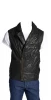 premium black  Cowhide leather Special Cowhide Leather  Perforated Leather Panels Waist Adjustment Belts vest