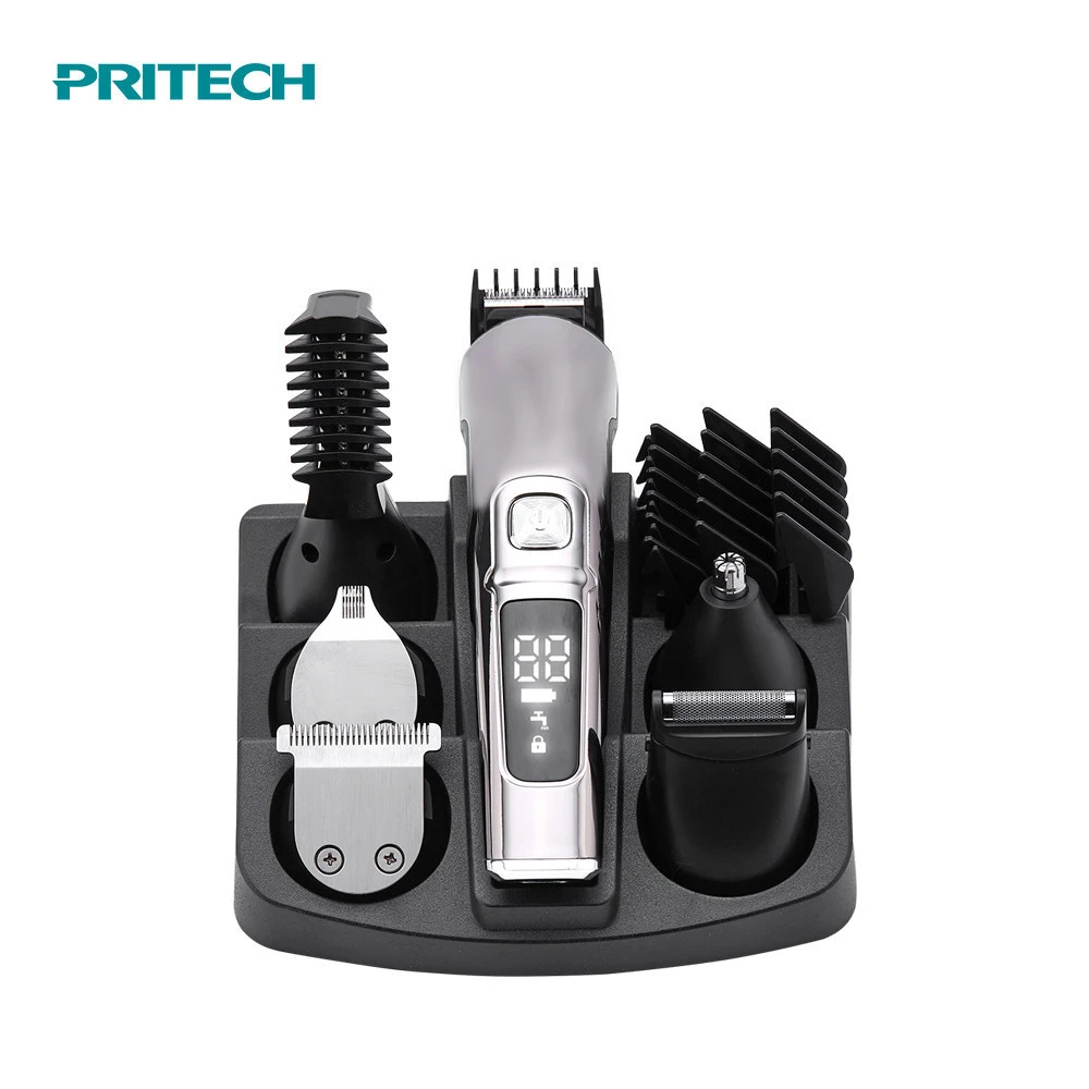 PRITECH 6 in 1 hair trimmer grooming set IPX4 waterproof multifunctional hair clipper