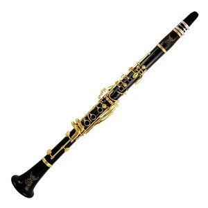 Professional  Musical Woodwind Instrument 106G Ebony Wood Body 18K Gold Plated 18 keys Bb tone Clarinet