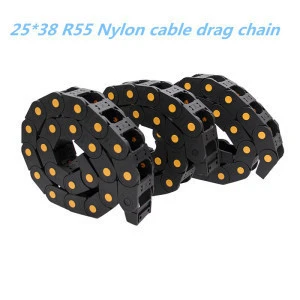 promotion free and fast shipping   3 axis CNC 3 PCS 25*38 R55 1 meter Nylon cable drag chain for CNC router