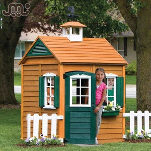Psychedelic colors attractive handmade children wooden playhouse