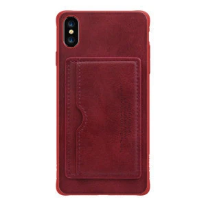 PU leather back cover wallet magnet case with Card Holder Mobile Phone Case for iPhone X XS XR