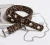 Import PU leather woman leopard waist belts 2018 new 2 rows revit  leopard chain belts for girls from China