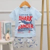 pure cotton Leisure baby neutral cheap prices 2pcs Short Sleeve Shirt + Pants Baby sets clothes