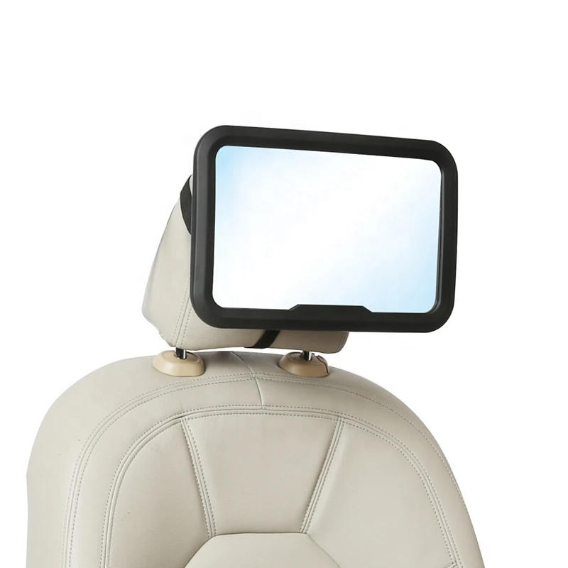 QM04 New arrival large convex super size soft led night light view rear facing baby car review mirror