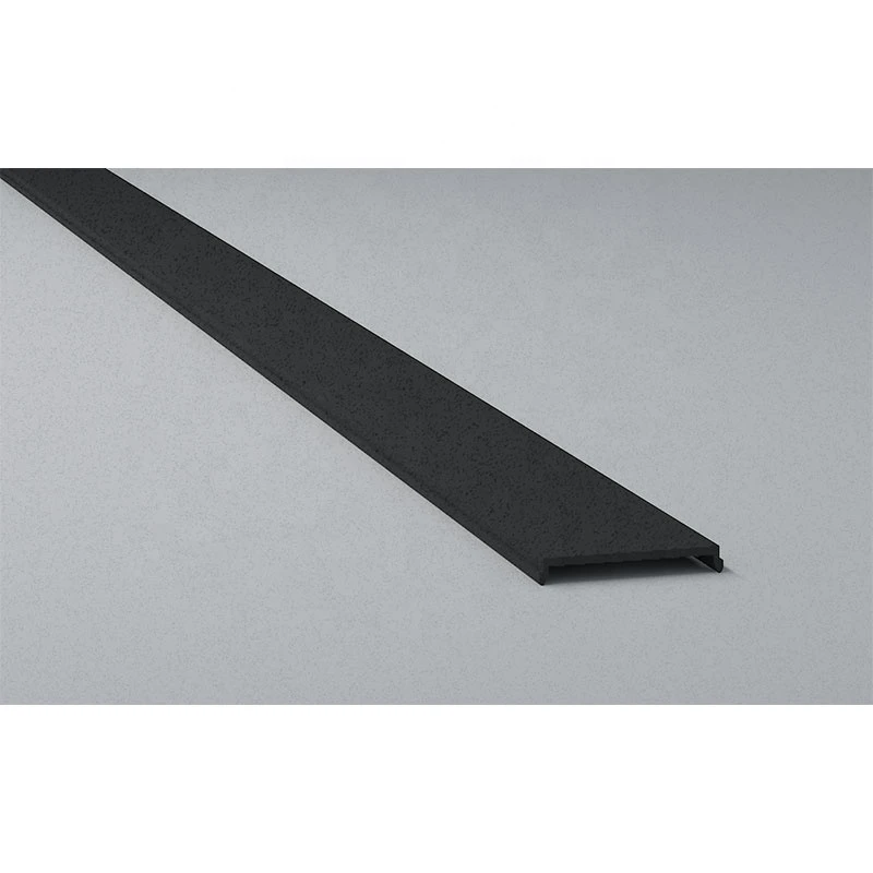 Recessed rectangular aluminum extrusions with black cover 35*35mm