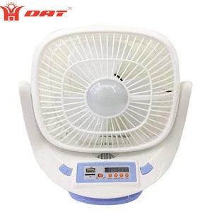 rechargeable electric fan with led light portable electric fan with USB mobile phone charge function