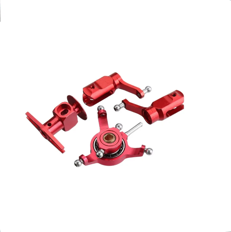 Red anodize aluminum7075 RC Helicopter Parts Metal Conversion Swashplate Upgrade Component