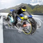Remote control ground to air aircraft electronic flying rc motorcycle toy