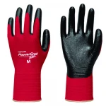 Resistance to penetration nitril black hand gloves cheap security work for sale
