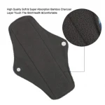 Reusable Menstrual Pads Cloth Pads Menstrual  Bamboo Charcoal Sanitary Pads Washable