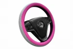 Rhinestone Car Leather Steering Wheel Covers Cap Steering Wheel Crystal Cover Auto Car Interior Accessories For Women Girls