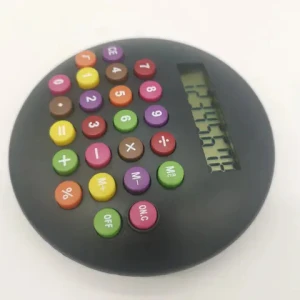 Round shape calculator 8 digits Calculator big screen display plastic button fullball printing 3 brothers series big/mid/small