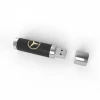 Rubber &amp; metal finish USB Drive  with illuminated logo,The illuminated logos can be different from each other (option).