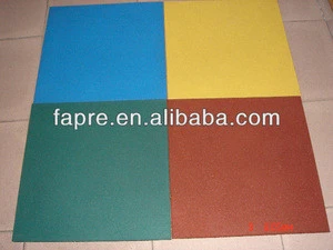 safety colored rubber floor tile 45mm thick in garden supplies