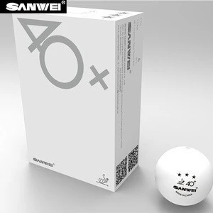 SANWEI 40+ seamless table tennis plastic ball with ITTF certification