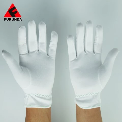 Seamless knitting White Safety Inspection Black Cotton Hand Glove ESD Pure Cotton Gloves