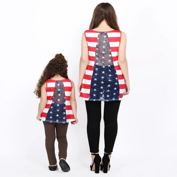 Seethrough Lace Back Mom Daughter Matching Outfits Clothes Kids