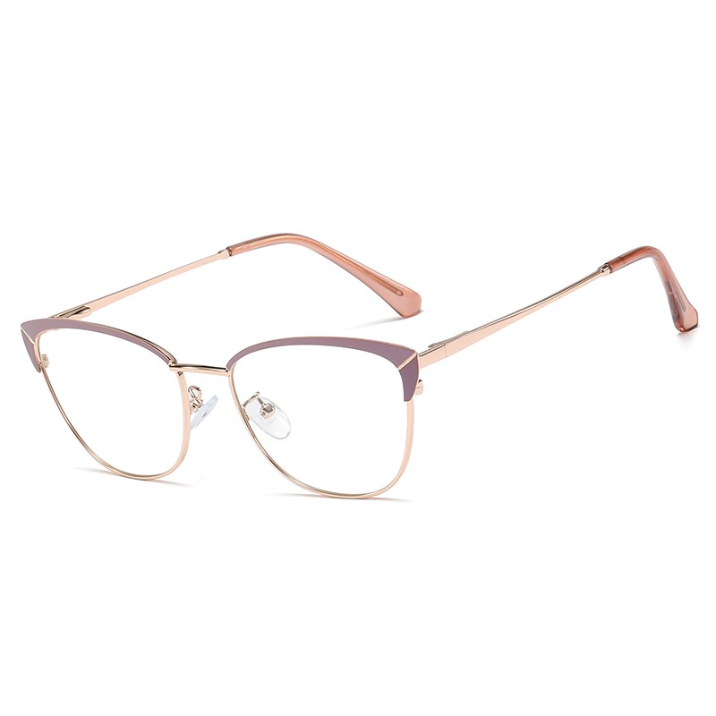 SHINELOT 95607 New Stylish Anti Blue Light Optical Frame Female Speticals Metal Glasses for Women Eyewear Manufacturer