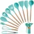 Import Silicone Cooking Kitchen Utensils Set Wooden Handles  Non Toxic Silicone Turner Tongs Spatula Spoon Kitchen Gadgets Utensil Set from China