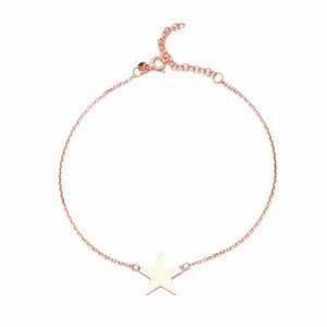 Silver Jewellery Online Wholesale Star Anklets Handmade Body Jewelry 925 Silver