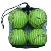 simple cheap  net mesh  11&quot;4pcs  softballs  bag pouch with drawstring