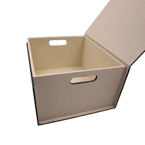Simple leather cloakroom storage box Home soft decorations new Chinese model room clothing cabinet decoration box