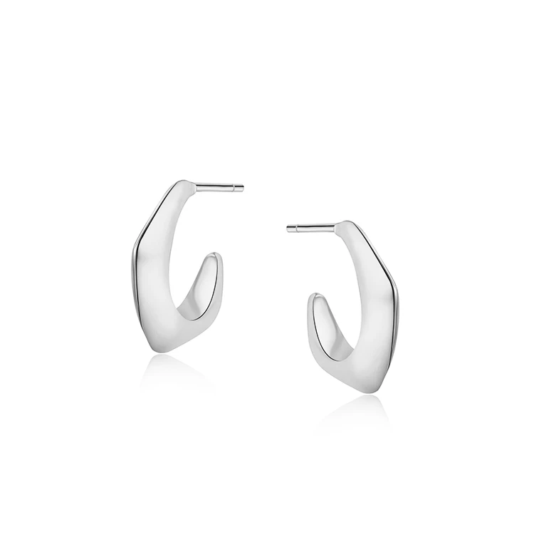 Simple Three-dimensional Drop-shaped Metal Earrings 925 Sterling Silver Needle New Trendy Earrings Women