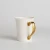 Import Simple White Ceramic Mugs,gold Coffee Cups for Tea from China