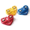 Small climbing anodized aluminum double cable pulley