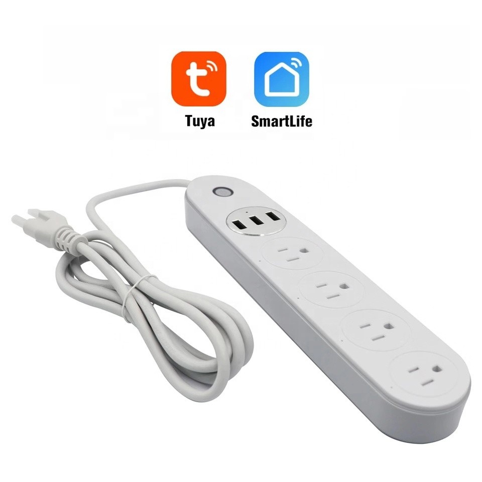 Smart home socket US Standard Tuya APP Control Multi Plug Socket Compatible with Amazon Alexa Google Home Wifi Smart Plug
