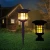 Import Solar pillar Light 51 LED Flickering Flame effect solar fence post cap light for garden from China