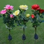 Solar rose powered LED Garden Lights Outdoor Garden Lights Lawn Pathway Lights