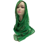 Solid color chiffon water bit towel fashion scarf wrapped muslim shawl wrap scarf with rhinestone hijab scarf