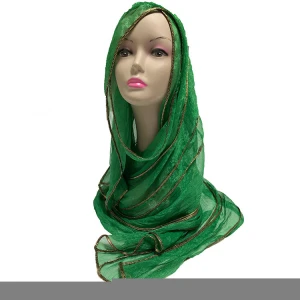 Solid color chiffon water bit towel fashion scarf wrapped muslim shawl wrap scarf with rhinestone hijab scarf