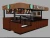 Solid wood mall food kiosk, cafe kiosk bar furniture outdoor or indoor mall coffee shop kiosk