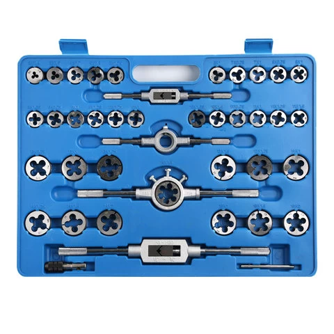 SOLUDE 110pcs Alloy steel Metric & SAE Tap and Die Set Thread Cutting Tool with Case Metric Hss Tap & Die Set