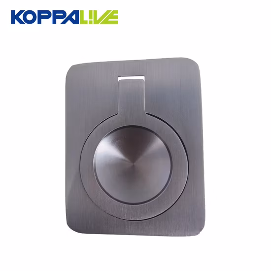 Koppalive Solid Brass Drawer Recessed Finger Pulls Flush Ring Cabinet Pull Handle