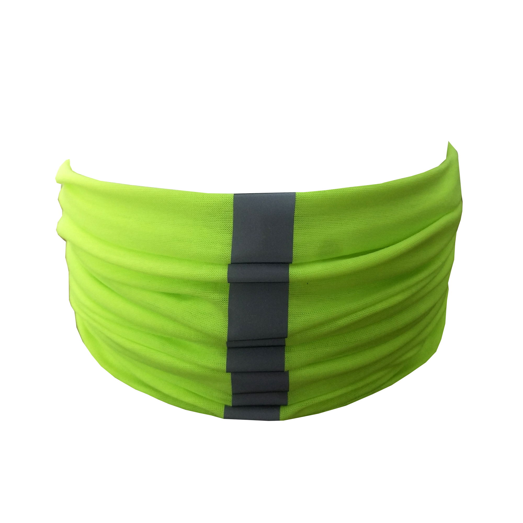 sports skull headwear printed seamless neck tube polyester bandana reflective tape bandana Fluorescent Yellow