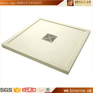 Square artificial stone solid surface shower tray