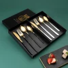 Stainless Steel 304 pvd gold plated Practical  Flatware knife Set ,Preferential Stainless Steel  cutlery spoon Set