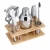 Import stainless steel cocktail shaker mixer bar set with plastic base from China