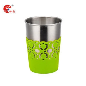 Stainless Steel Cup Mug Drinkware With Silicone Sleeve