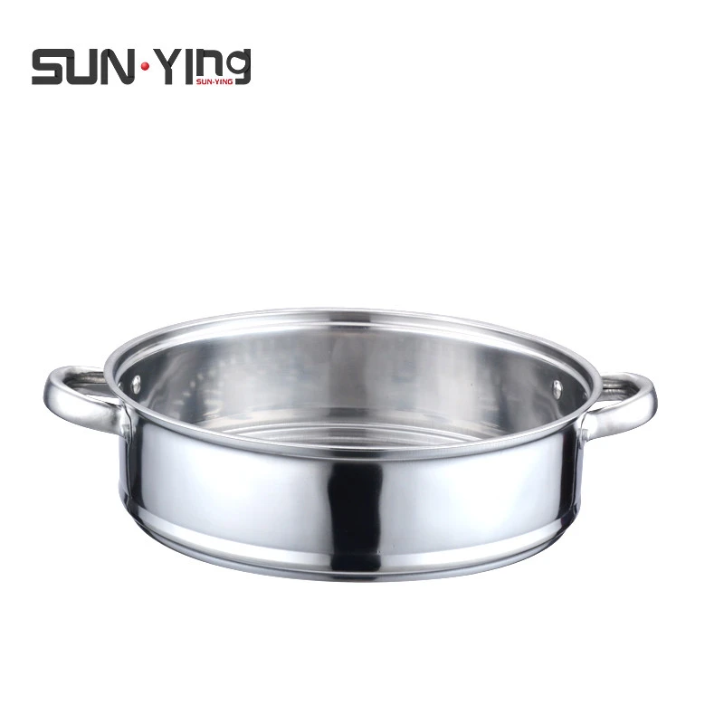 Stainless steel hot pot 2 layer cookware sets steam dim sum steamer Sauce Pot food warm soup pot food warm tableware