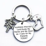 Stainless Steel Nurse Promotional Keychain Custom Metal Keychain